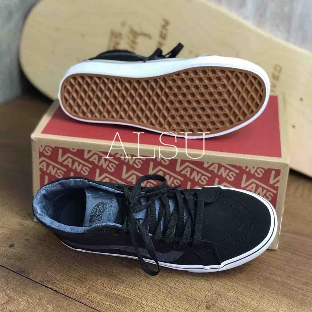 NWT VANS SK8-HI Reissue Canvas Black Dark Slate W - Picture 7 of 8